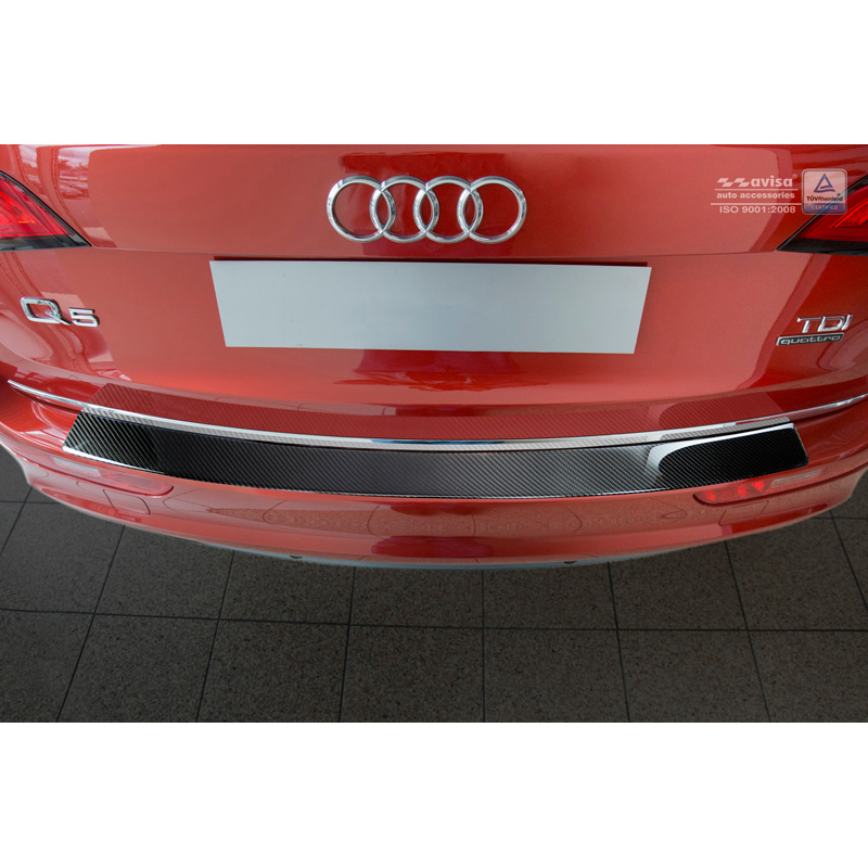 Carbon Rear bumper protector  Audi Q5 2008-2016 Black Carbon