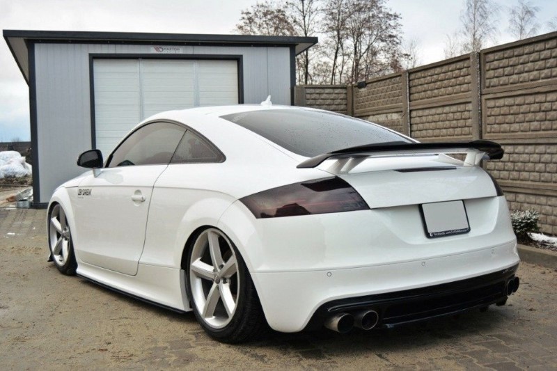Centraal Achter Spoiler passend voor Audi TT S 8J Glanzend Zwart (met een verticale balk)