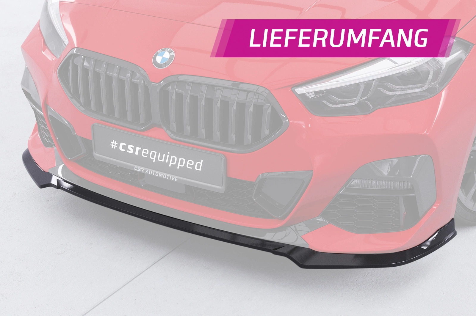 Voorspoiler passend voor BMW 2er (F44) M-Sport / M235 Glans Zwart van CSR Automotive (2020-)