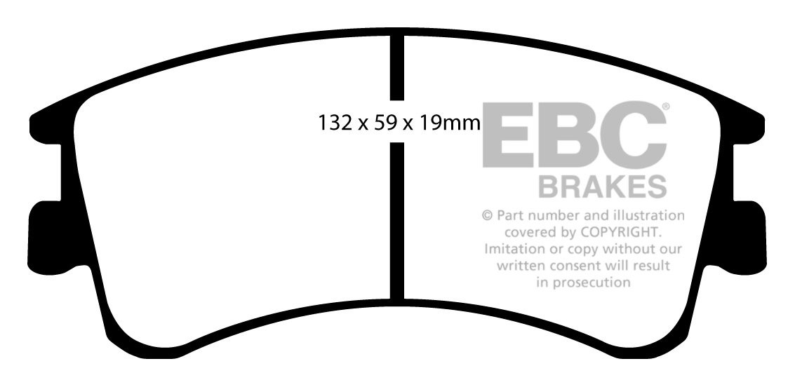 EBC Brakes MAZDA 6 2.0 TD (136) (GG)(GY) 2002-2008 Remblokken vo