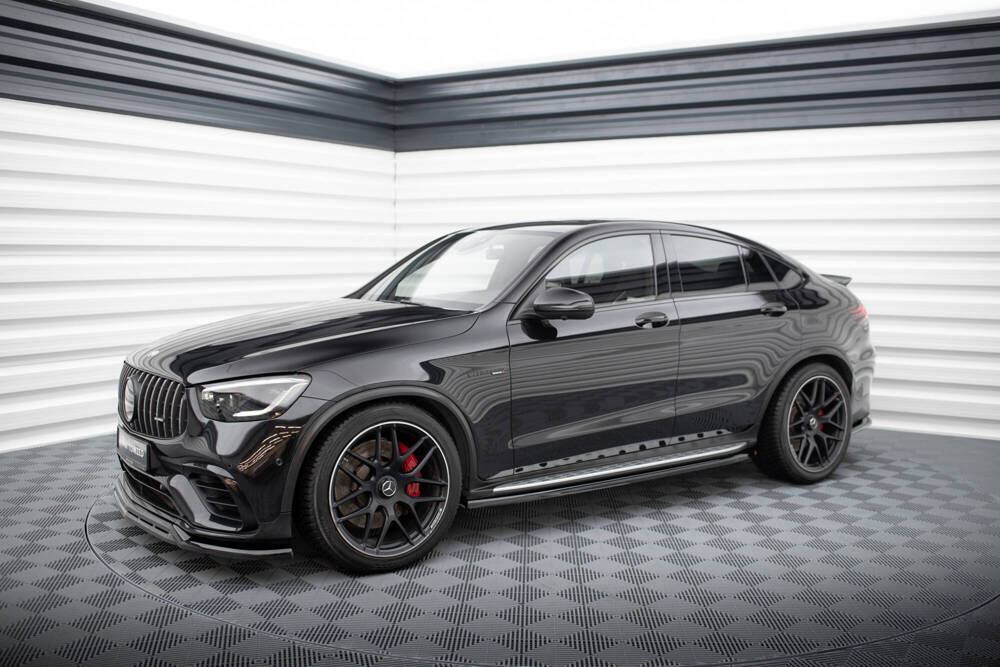 Zijskirts passend voor Mercedes AMG GLC 63 Maxton Glans Zwart