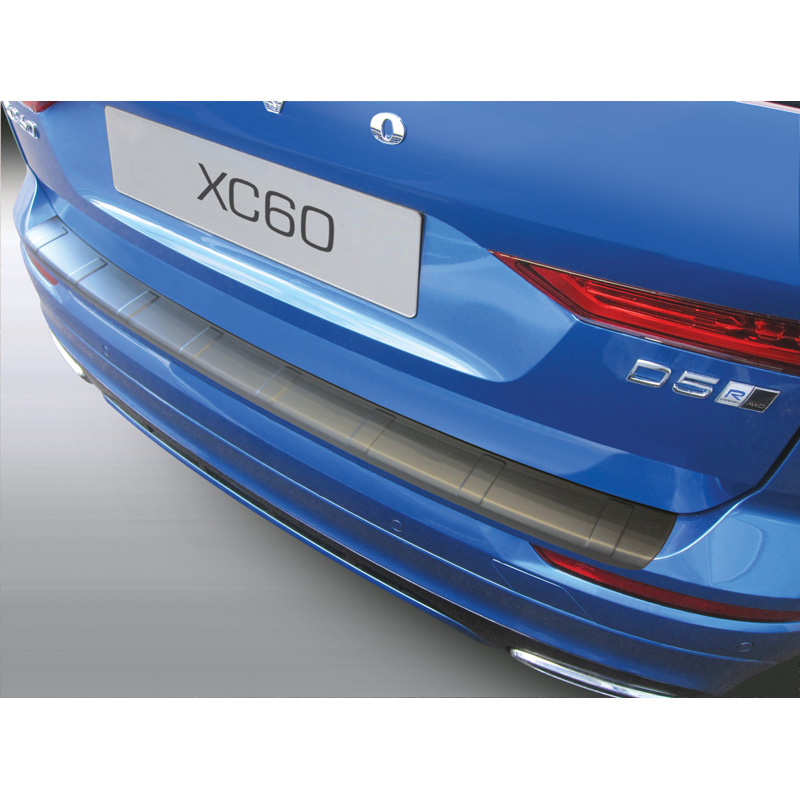 ABS Rear bumper protector  Volvo XC60 2017- 'Ribbed' Black