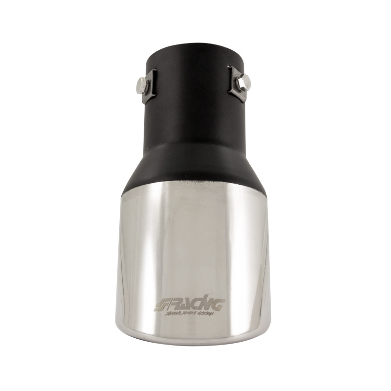 Simoni Racing Exhaust Tip Round/Slanting Inox - Ø90xL175mm - Installation ->57mm