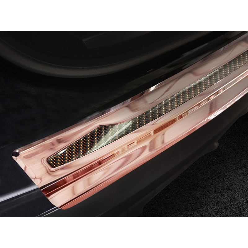 Stainless Steel Rear bumper protector 'Deluxe'  Porsche Cayenne III 2017- 'Performance' Brushed Copper/Copper Carbon