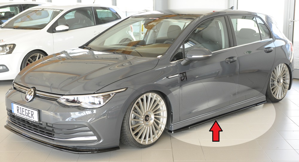 Zijskirts passend voor Seat Golf 7 (10.12-12.16) – glans zwart