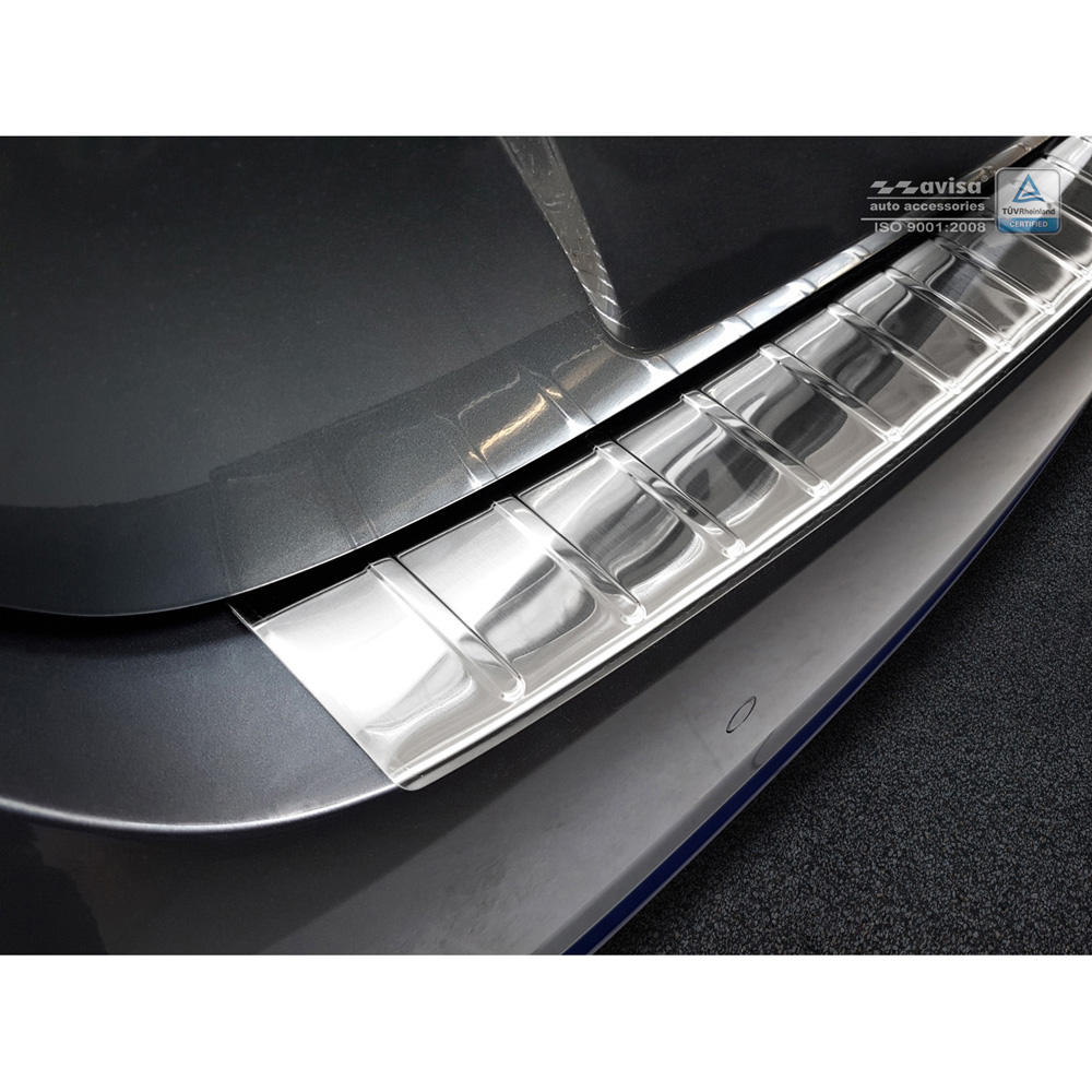 Stainless Steel Rear bumper protector  Nissan Leaf II 2017-2021 & FL 2021- 'Ribs'