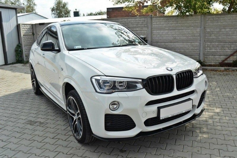 Voorspoiler passend voor BMW X4 M-Pack Glanzend Zwart