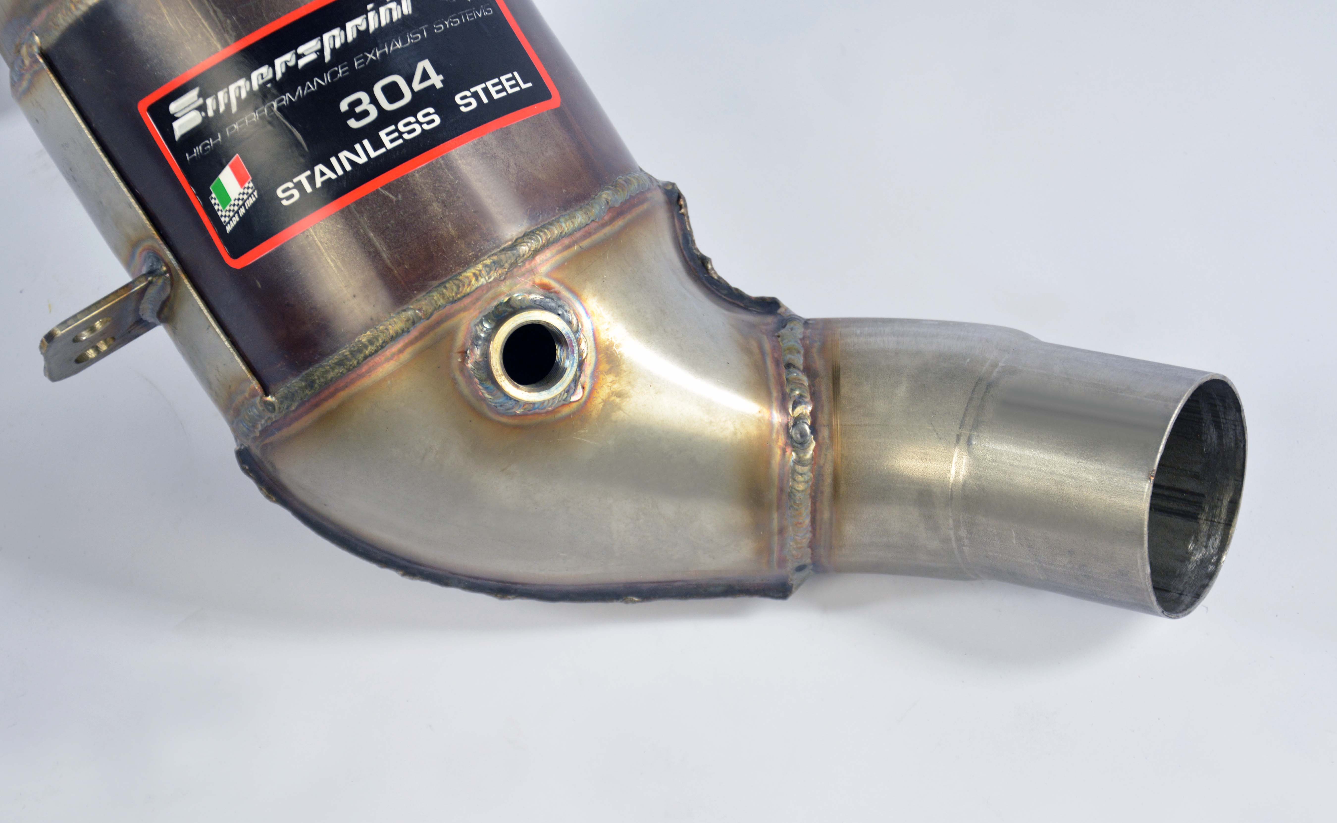 ALFA ROMEO GIULIA QUADRIFOGLIO 2.9i V6 Bi-Turbo (510 Hp) 2016 (with valve) Downpipe left + Metallic