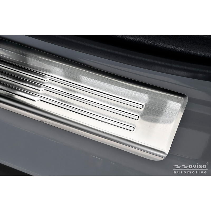 Avisa Inox door sill protectors  Mazda CX-5 III 2025- - 'Lines' - 4-pieces