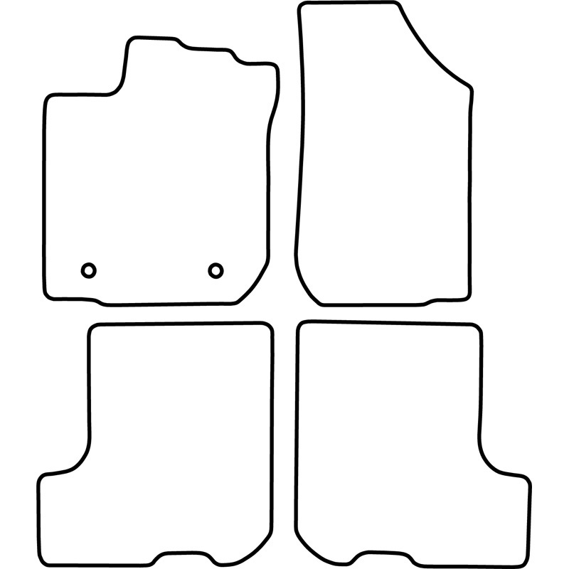 Set velour car mats  Dacia Sandero 2013-