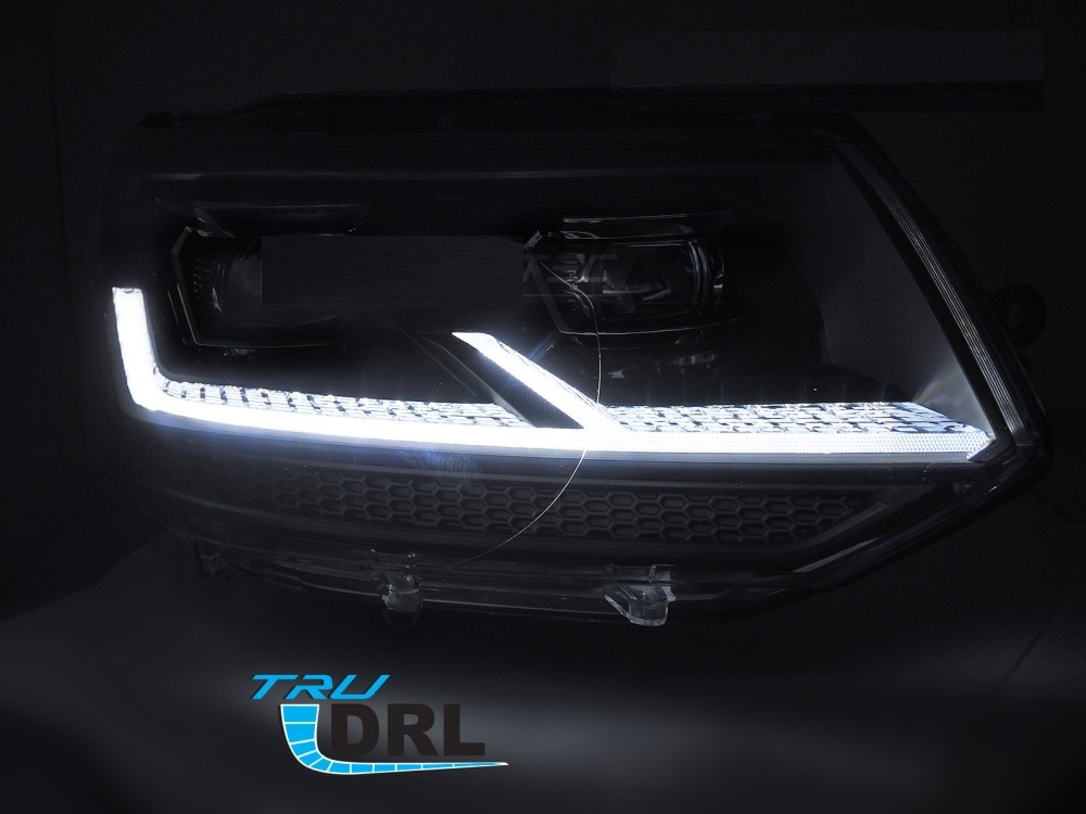 LED daytime running lights VW T6 2015-19 piano-black with dynamic indicator