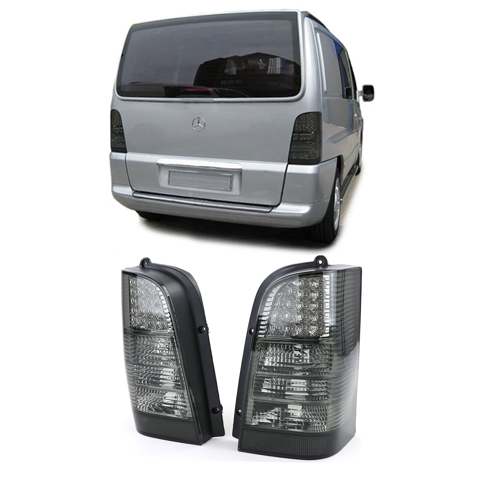 Tail Lights Mercedes Vito W638 96-03 LED Smoke