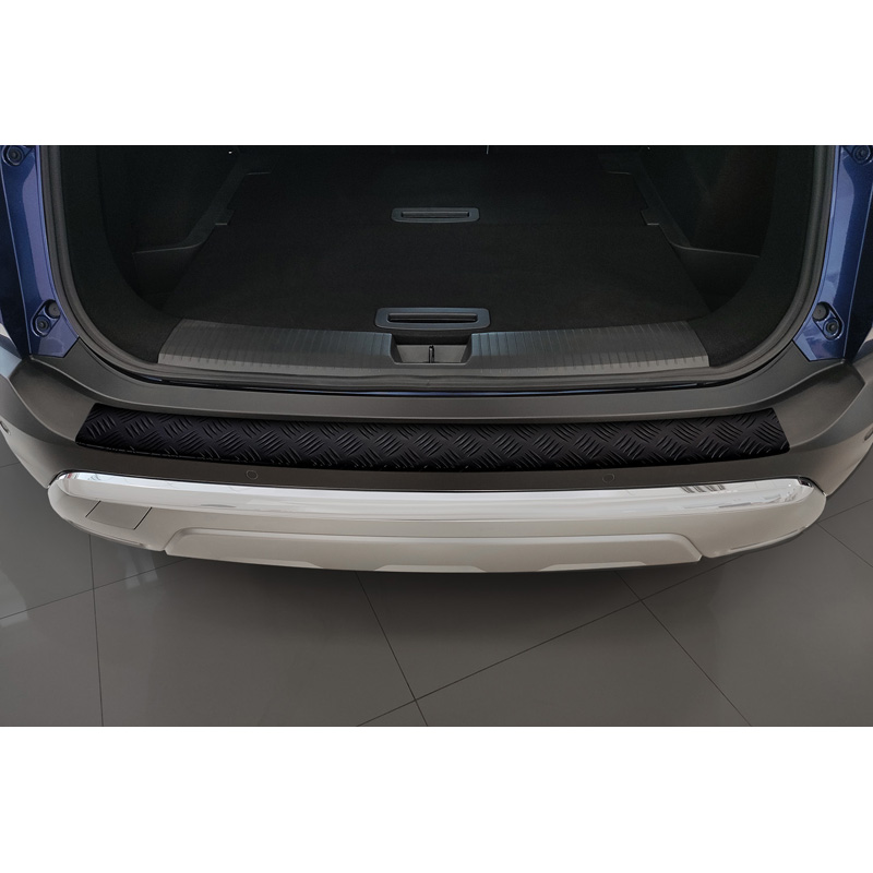 Matt Black Aluminum Rear bumper protector  Nissan X-Trail IV (T33) 2021- 'Riffled Plate'