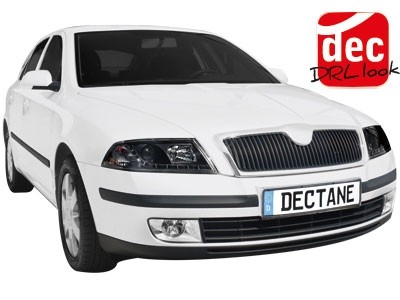 Headlights Skoda Octavia 05-09 Dayline Devil Eyes HID Chrome