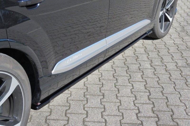 Zijskirts passend voor Audi SQ7 / S-Line Maxton Glanzend Zwart