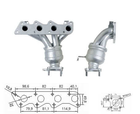 Seat CORDOBA 1.4i 1390 cc 44 Kw / 60 cv ANW / AUD Magnaflow CAT