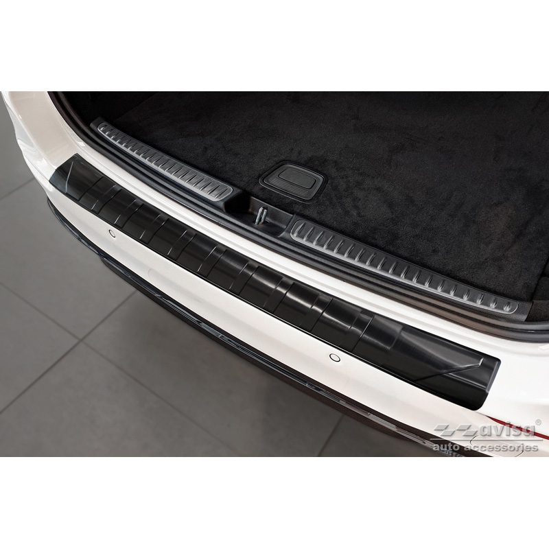 Black Stainless Steel Rear bumper protector  Mercedes C-Class W206 Kombi 2021- 'Ribs'