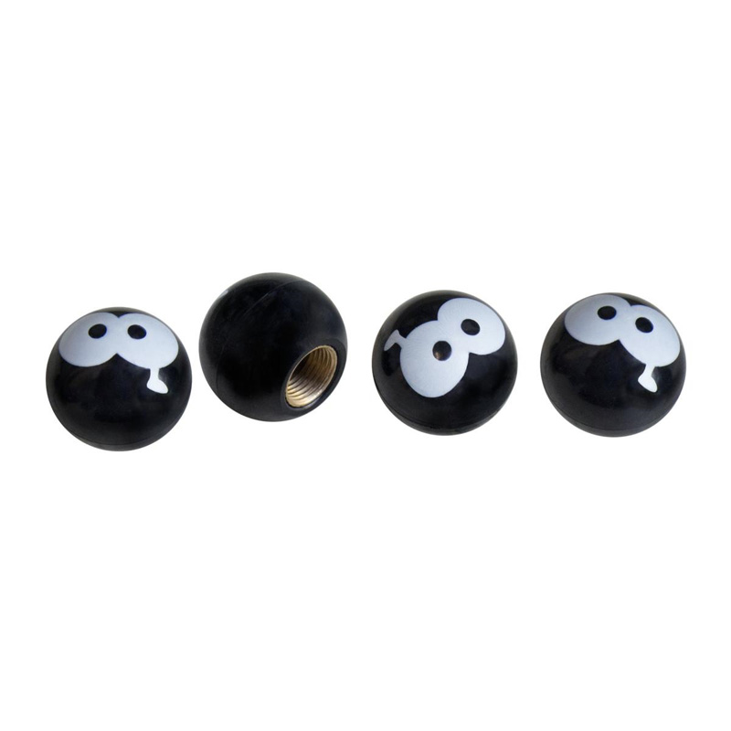 Simoni Racing Valve Caps Eyes in the Night - Black/White - 4 pieces