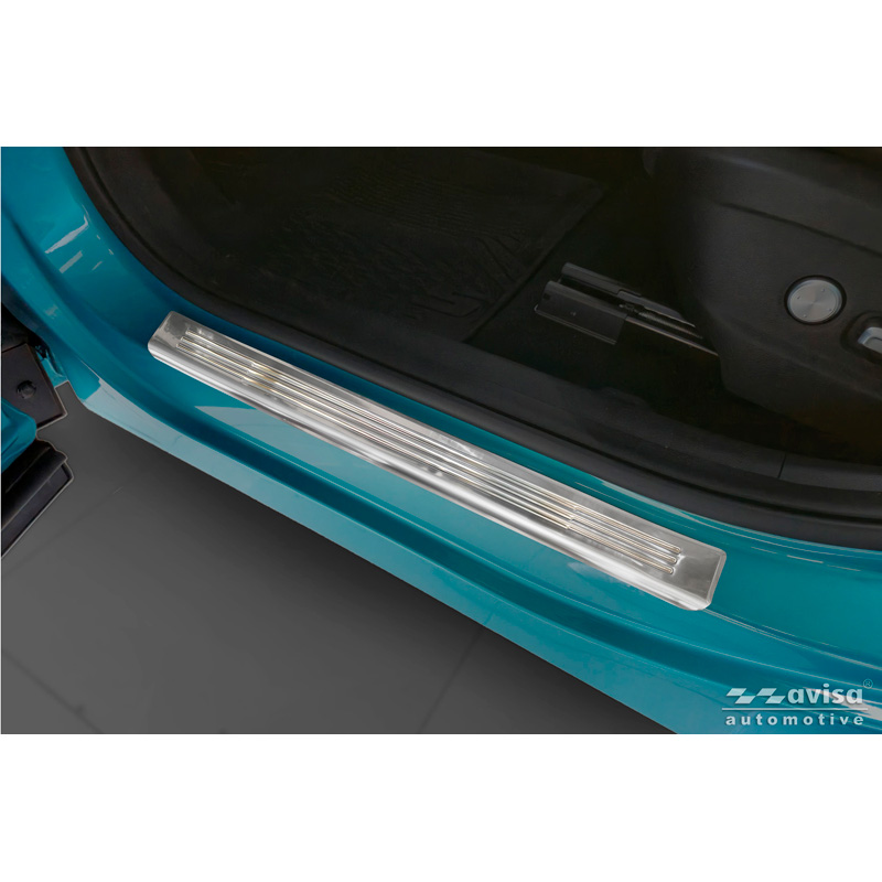 Avisa Inox door sill protectors  BAIC Beijing X55 2024- - 'Lines' - 4-pieces