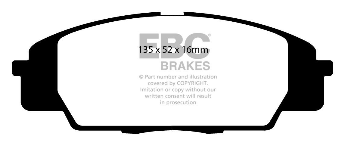 EBC Brakes HONDA Civic 2.0 Type-R (EP3) 2001-2007 Remblokken voo
