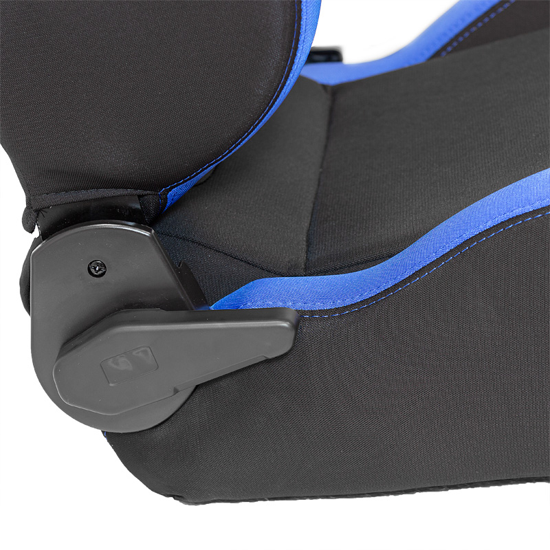 Sport seat 'RS6-II' - Black/Blue Fabrics - Dual-side reclinable back-rest - incl. slides
