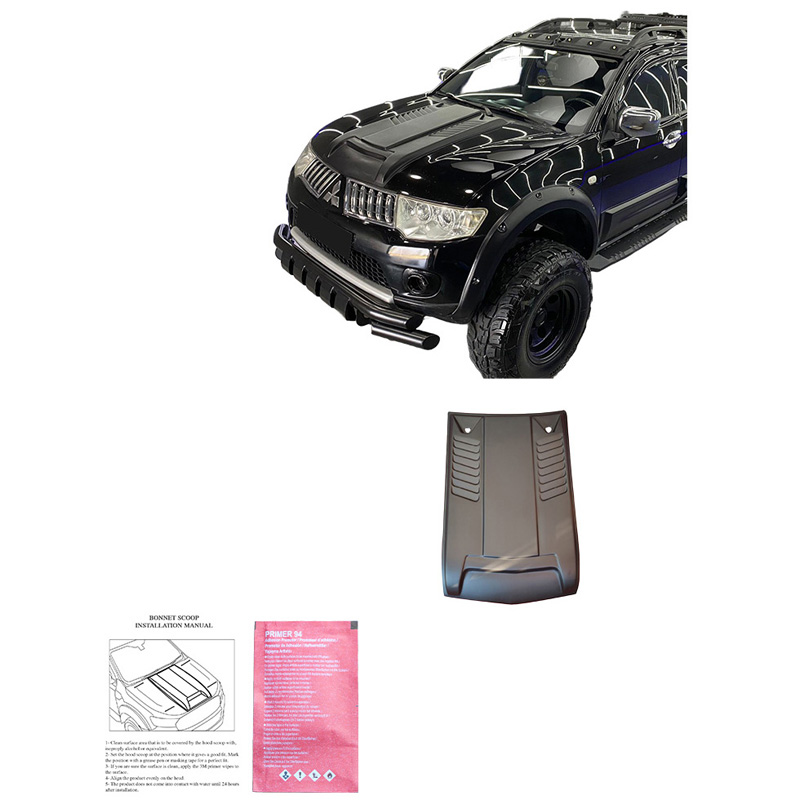 Bonnet Scoop  Mitsubishi L200 Triton 4 2007-2014 - Matt black