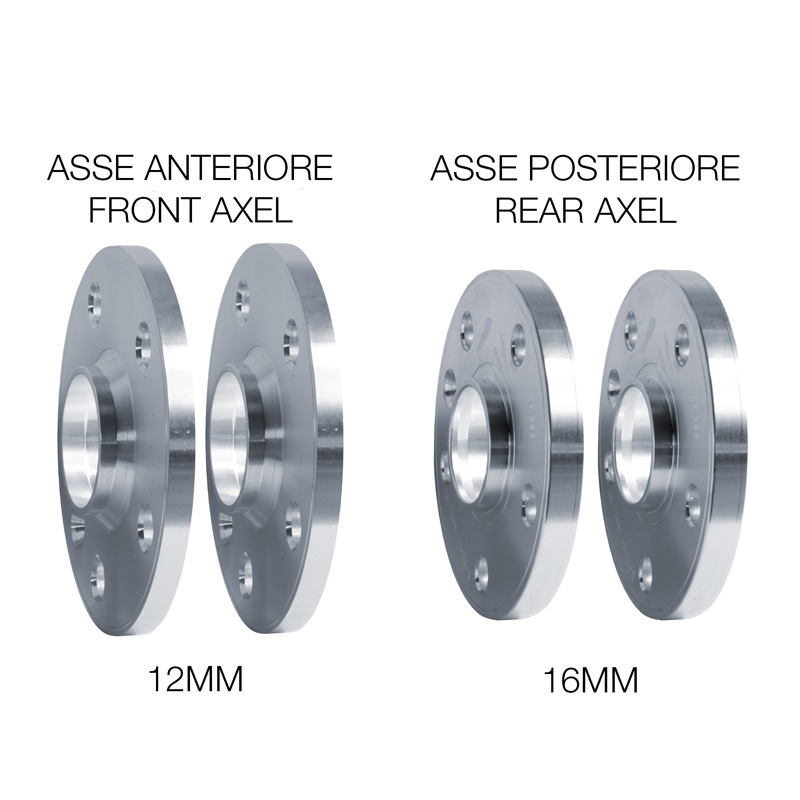 Simoni Racing Aluminium Wheel Spacer Kit - 2x12mm(FA) - 2x12mm(RA) (Hub 72,6mm) including wheel bolts -  BMW various