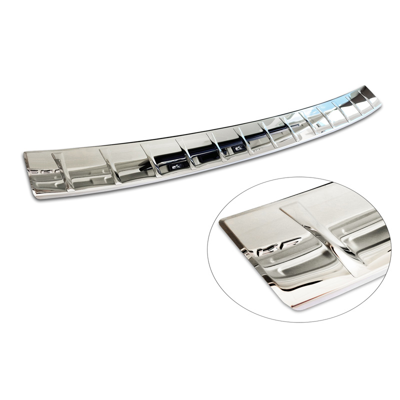 Chrome Stainless Steel Rear bumper protector  Skoda Superb IV Combi 2023- 'Ribs'