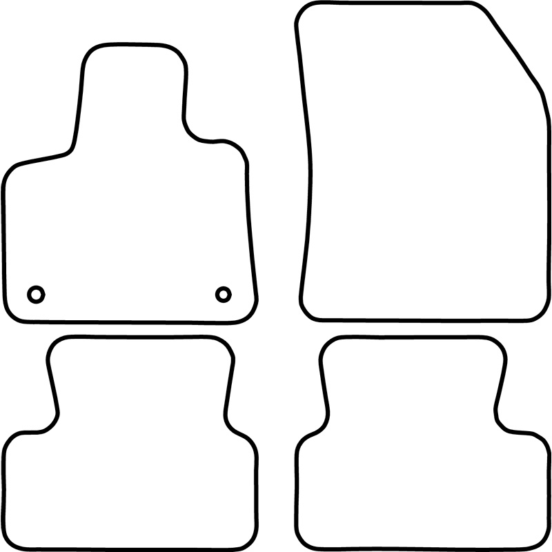 Set velour car mats  Citroën DS7 Crossback 2019-
