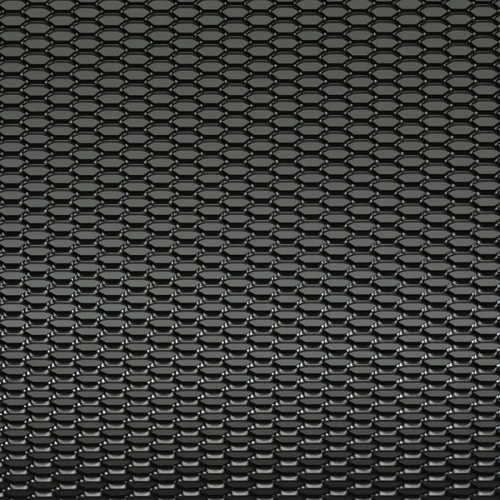 Race mesh aluminum black - honeycomb design 12x6mm - 125x25cm