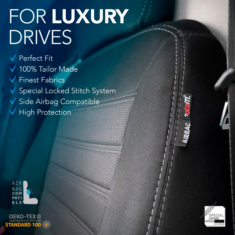 Original Design Textile seat covers 2+1  Volkswagen ID.Buzz 2022- (armrest on driver's seat)