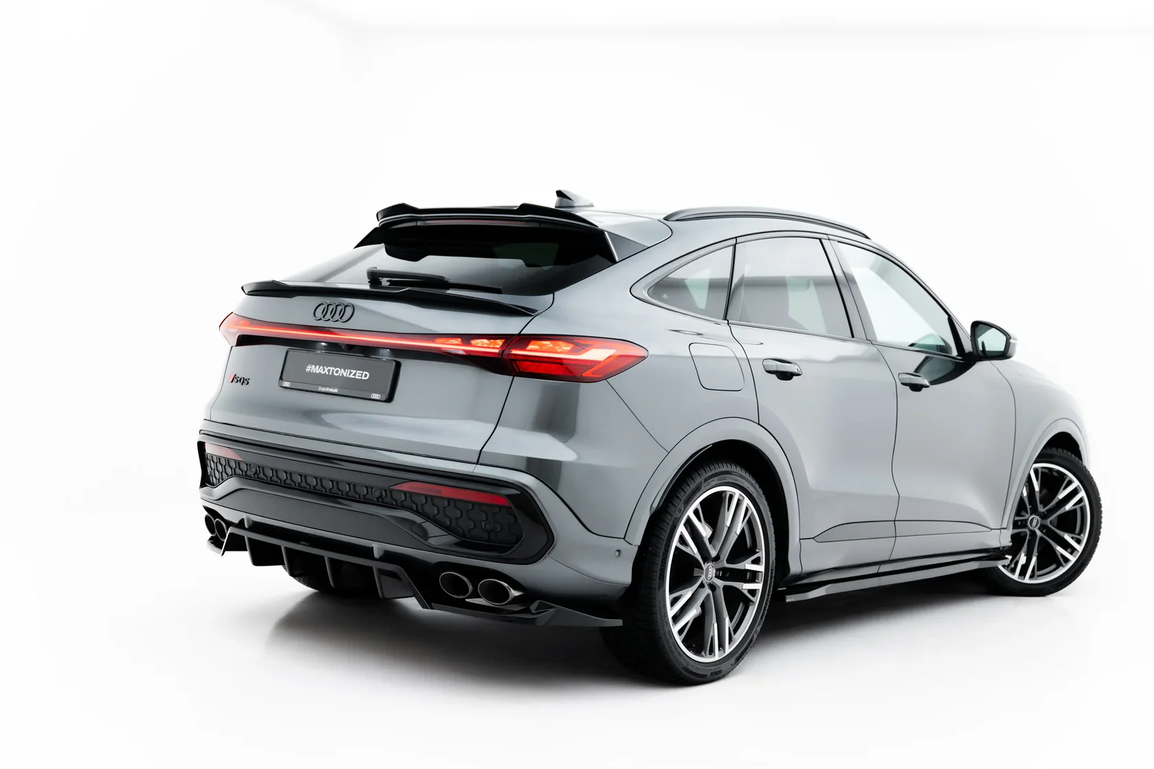 Lage Spoiler passend voor Audi SQ5/ Q5 S-Line Sportback Maxton Glans Zwart