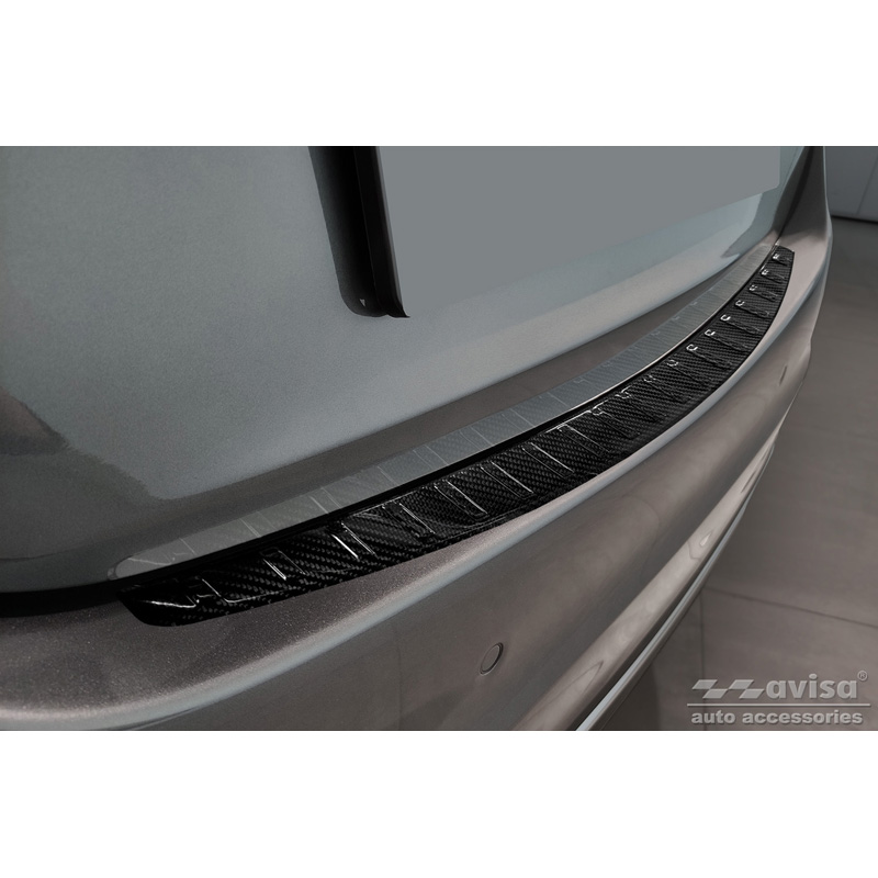 Real 3D Carbon Rear bumper protector  Mercedes C-Class Sedan W206 2021- 'Ribs'