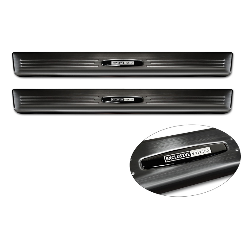 Black Inox door sill protectors  Ford Tourneo Connect III 2022- 'Exclusive Edition' - 2-pieces