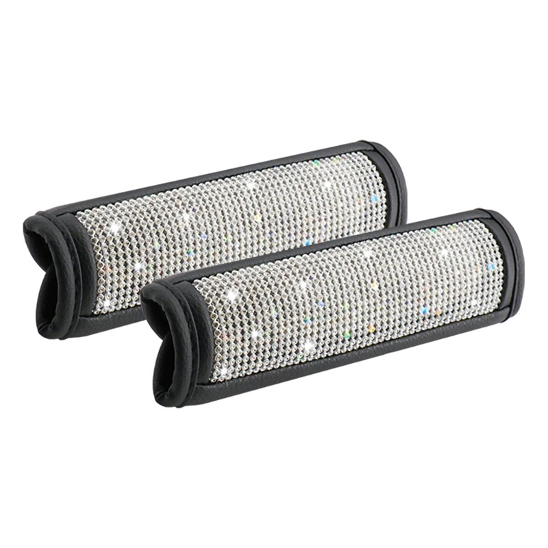 Simoni Racing Seat Belt Pads Black Diamonds - Black Ecoleather - 2 pieces