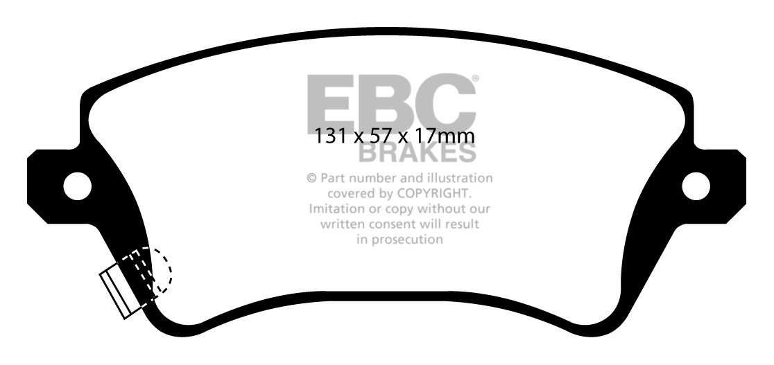 EBC Brakes TOYOTA Corolla 1.6 (ZZE121) 2002-2007 Remblokken voor