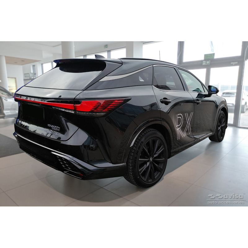 Black Stainless Steel Rear bumper protector  Lexus RX V 2022-