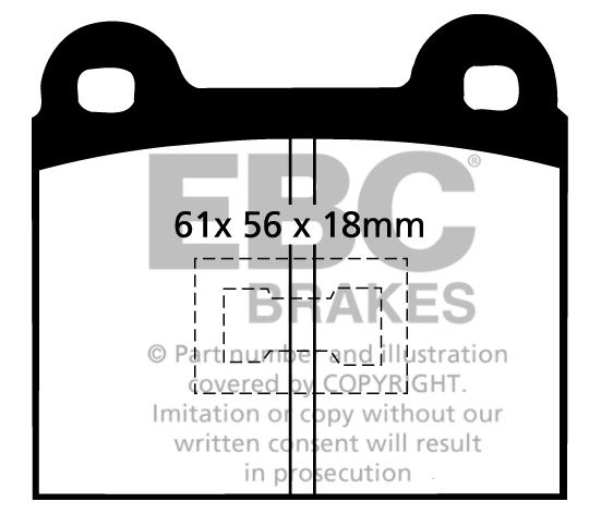EBC Brakes VW 412 1.7 72-73 Remblokken voorzijde