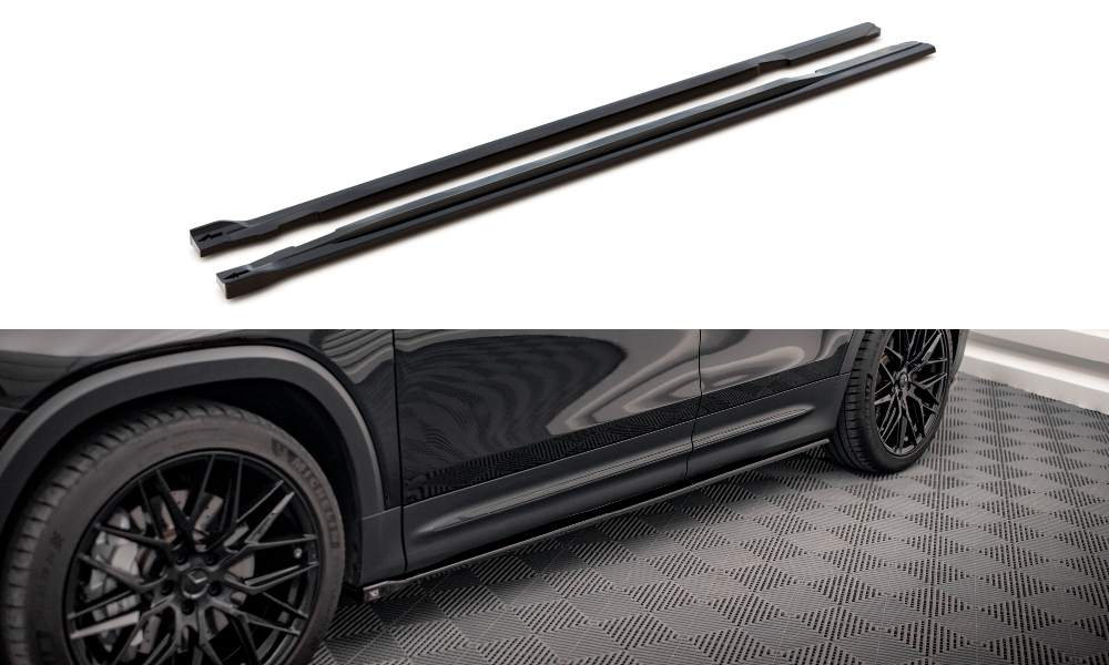 Zijskirts passend voor Mercedes GLB AMG Pakket & GLB 35 AMG Maxton Glans Zwart