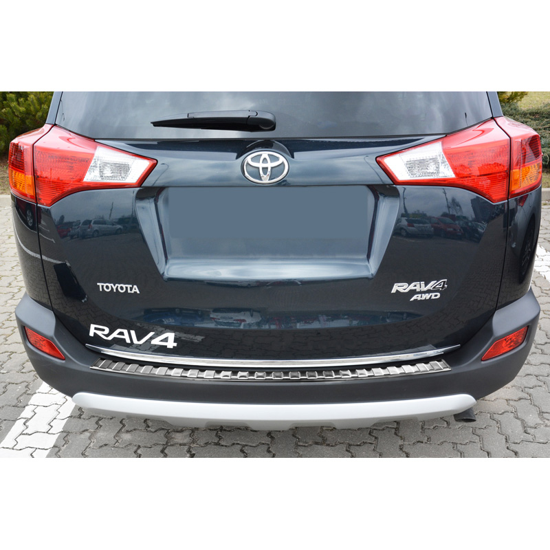 Stainless Steel Rear bumper protector  Toyota RAV-4 2013-2015 'Ribs'
