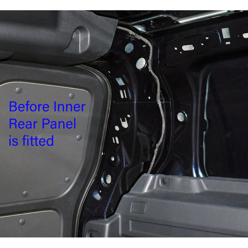 RGM Inner Rear Door Pillar Guards for Volkswagen ID.Buzz Cargo 2022- - Black (ABS)