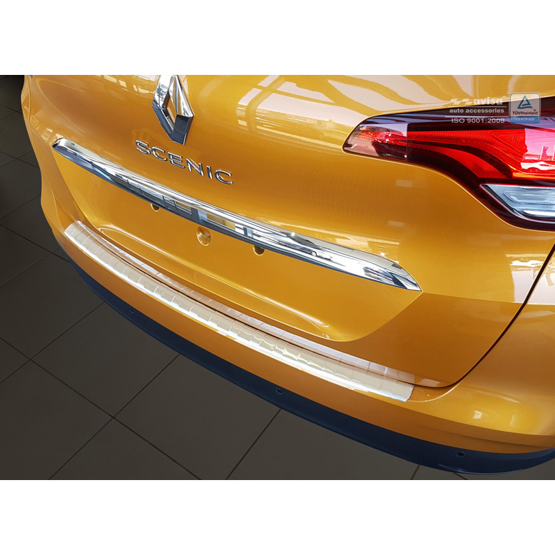 Stainless Steel Rear bumper protector  Renault Scenic IV 2016-2023 'Ribs'