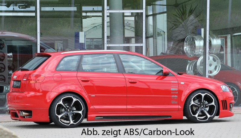Sideskirts Audi A3 8P Sportback 3-5 Doors Rieger with uitsnede