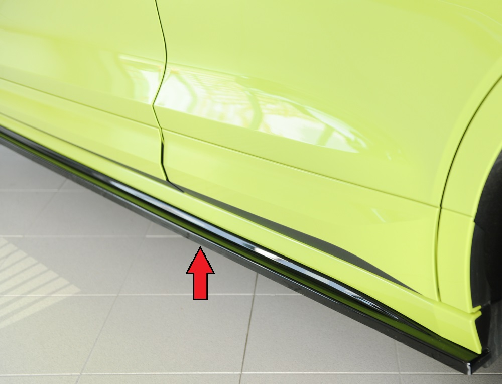 Zijskirts passend voor Skoda Enyaq iV (NY): 10.20-01.2025 glans zwart