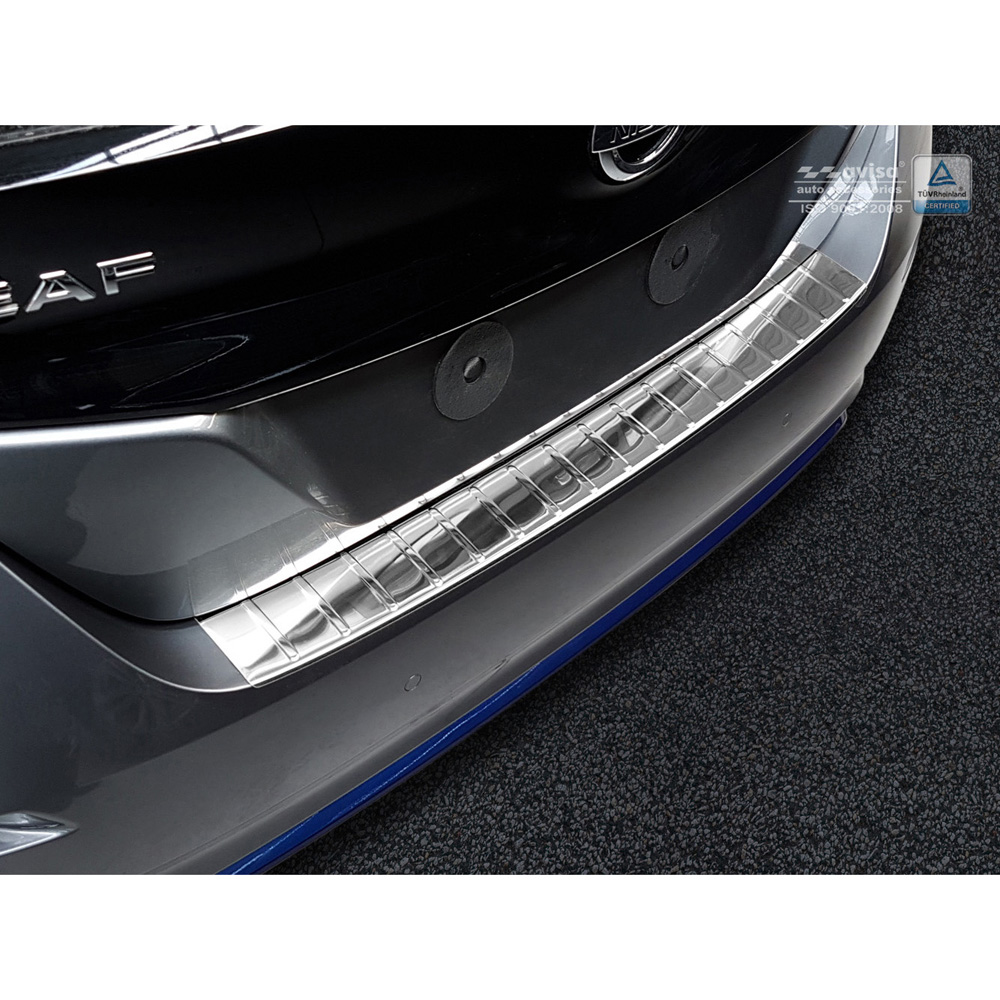 Stainless Steel Rear bumper protector  Nissan Leaf II 2017-2021 & FL 2021- 'Ribs'