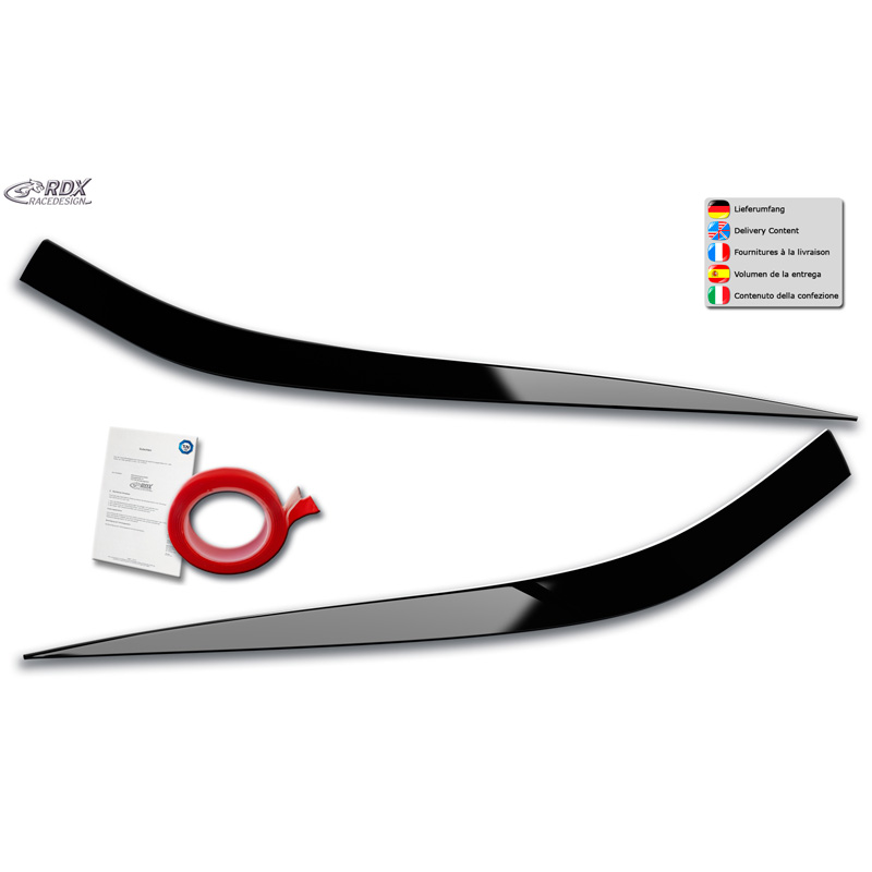 Head light spoilers  Kia XCeed (CD) 2019- (ABS Gloss Black)