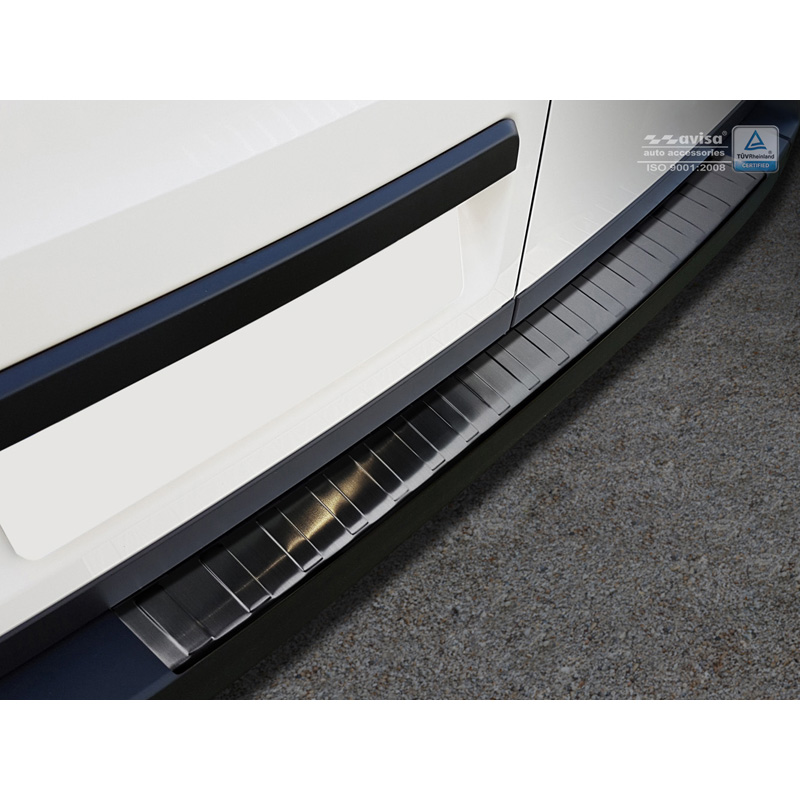 Black Stainless Steel Rear bumper protector  Volkswagen Crafter & MAN TGE 2017- 'Ribs'