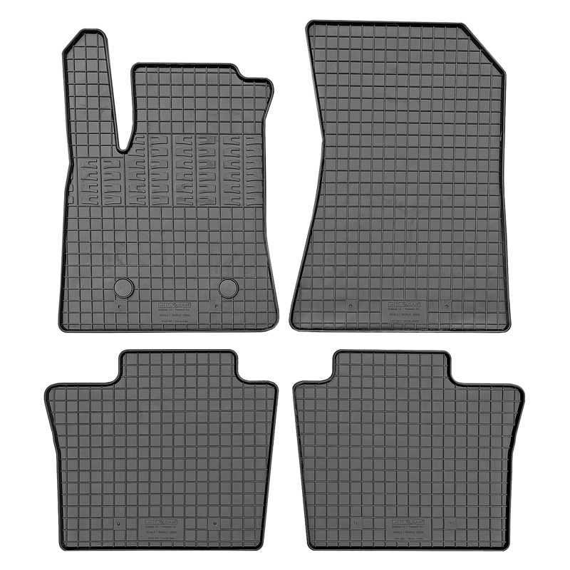 Rubber car mats set  Renault Rafale Coupe E-Tech Hybrid 2023- (4-pieces + fixing system)