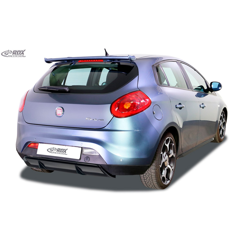 Rear bumper skirt 'Diffuser'  Fiat Bravo (198) 2007-2014 (ABS glossy black)