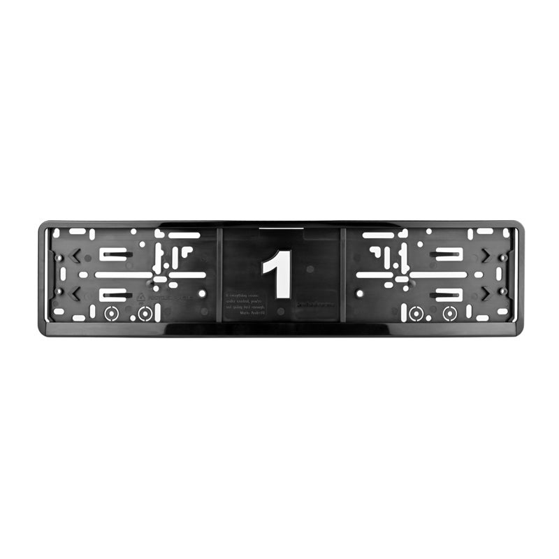 Alti Giri Set Synthetic license plate holders 52,7x12,8cm - Type Autodromo - Black - 2 pieces
